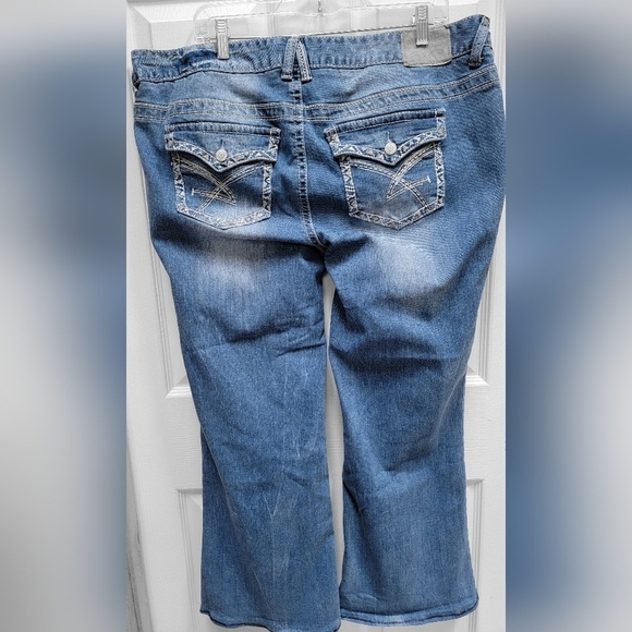 Amethyst Womens Flare Leg Denim Jeans Plus Size 18 - Picture 2 of 5